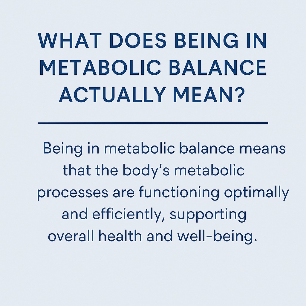 Week 2 in a 4 Part Series - What is Happening to My Body?
.
.
Interested in learning more about what Metabolic Balance is?
.
.
In this video we are diving into the interesting and much misunderstood world of Metabolic Balance and what Metabolic Balance actually means.
.
.

Link to series in Bio